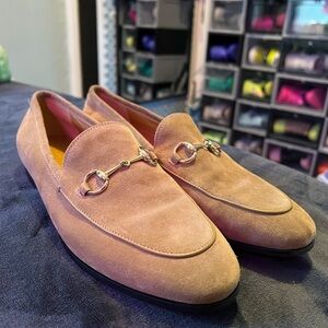 Men's Tan Suede Loafers